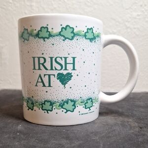White and Green Irish Shamrock Mug